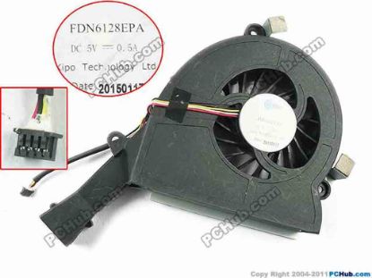 147215 Kipo FDN6128EPA Cooling Fan  46N63FATP20, DC 5V 0.50A Bare fan Kipo FDN6128EPA Cooling Fan