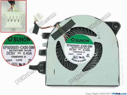 147218 SUNON EF50050S1-C430-S99 Cooling Fan  CN-015M67, DC 5V 0.40A Bare fan SUNON EF50050S1-C430-S99 Cooling Fan  