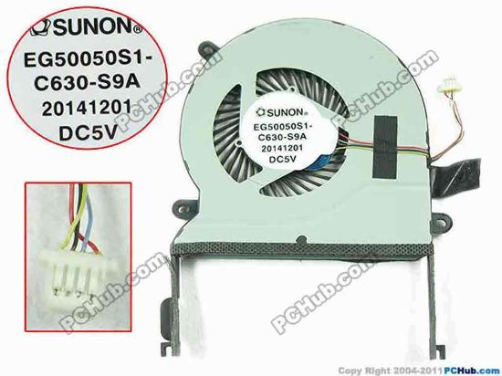147222 SUNON EG50050S1-C630-S9A Cooling Fan  DQ5D518K000, DC 5V 2.25W Bare fan SUNON EG50050S1-C630-S9A Cooling Fan