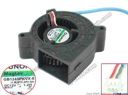 148546 SUNON GB1245PKVX-8 Server - Blower Fan GB1245PKVX-8, 11.B3815.AFX.GN SUNON GB1245PKVX-8 Server - Blower Fan 