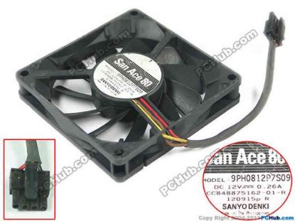 148548 Sanyo Denki 9PH0812P7S09 Server - Square Fan 9PH0812P7S09 Sanyo Denki 9PH0812P7S09 Server - Square Fan