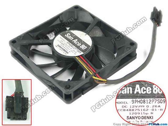 148548 Sanyo Denki 9PH0812P7S09 Server - Square Fan 9PH0812P7S09 Sanyo Denki 9PH0812P7S09 Server - Square Fan
