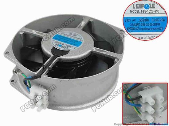 148811 Leipole F2E-162B-230 Server - Round Fan AC 230V 0.25/0.20A, 172X162X55mm Leipole F2E-162B-230 Server - Round Fan