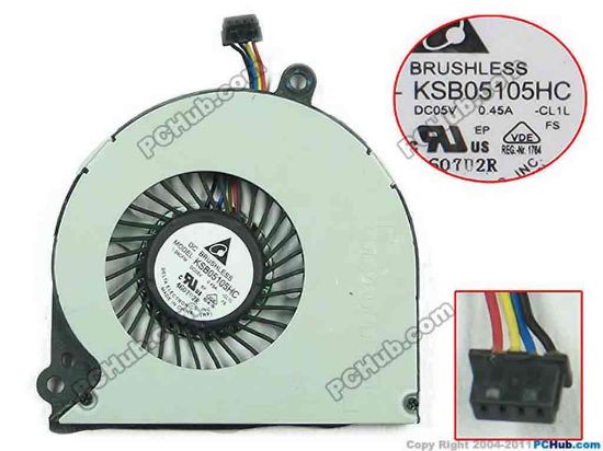 149107 Delta Electronics KSB05105HC Cooling Fan  KSB05105HC, -CL1L Delta Electronics KSB05105HC Cooling Fan  