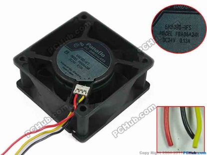 149462 Panasonic FBA06A24H Server - Square Fan sq60x60x25mm, 3-wire, DC 24V 0.13A, Panasonic FBA06A24H Server - Square Fan