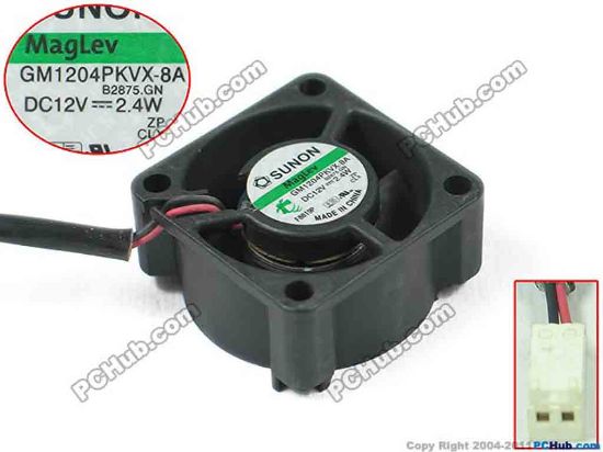 149564 SUNON GM1204PKVX-8A Server - Square Fan B2875.GN, w35x2x2, 40x40x20mm, DC 12V 2.4W SUNON GM1204PKVX-8A Server - Square Fan 