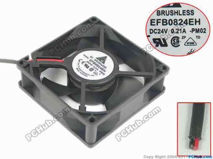 149869 Delta Electronics EFB0824EH Server - Square Fan -PM02, sq80x80x25mm, DC 24V 0.21A, 2-wire Delta Electronics EFB0824EH Server - Square Fan 