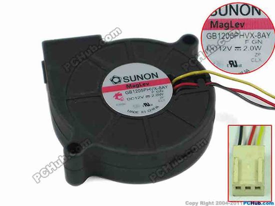 149994 SUNON GB1205PHVX-8AY Server - Blower Fan F.GN, bw50x50x15mm, DC 12V 2.0W, 3-wire SUNON GB1205PHVX-8AY Server - Blower Fan 