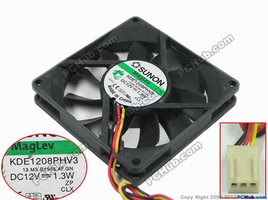 Ventola SUNON KDE1208PHV3 – 80x80x15mm, 12V, 1.3W, Per Elettronica - Foto 5