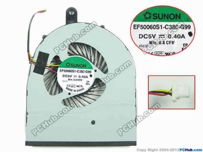 150502 SUNON EF50060S1-C380-G99 Cooling Fan  DC 5V 0.40A SUNON EF50060S1-C380-G99 Cooling Fan  