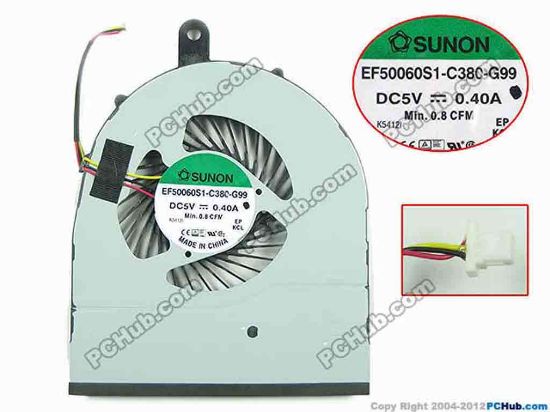 150502 SUNON EF50060S1-C380-G99 Cooling Fan  DC 5V 0.40A SUNON EF50060S1-C380-G99 Cooling Fan  