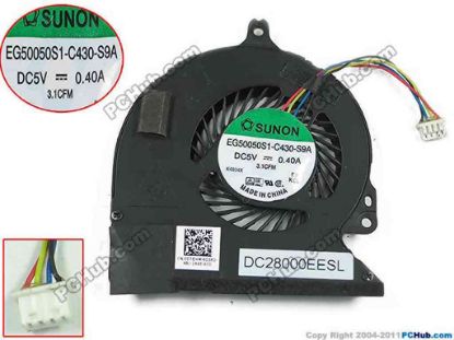 150518 SUNON EG50050S1-C430-S9A Cooling Fan  DC28000EES0, DC 5V SUNON EG50050S1-C430-S9A Cooling Fan  