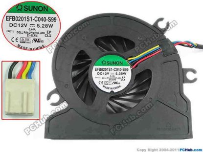 150623 SUNON EFB0201S1-C040-S99 Cooling Fan  EFB0201S1-C040-S99,DC12V 5.28W, Bare Fan SUNON EFB0201S1-C040-S99 Cooling Fan