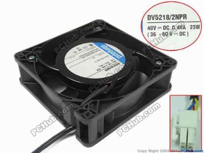 150833 ebm-papst DV5218 /2NPR Server - Square Fan DV5218/2NPR, DC 48V 23W, 125x125x38mm ebm-papst DV5218 /2NPR Server - Square Fan