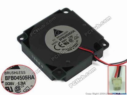 151048 Delta Electronics BFB04505HA Server - Blower Fan , bw45x45x10mm, 2-wire, DC 5V 0.26A Delta Electronics BFB04505HA Server - Blower Fan 