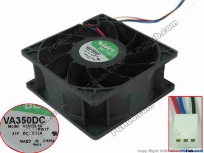 151258 Nidec V35131-58 Server - Square Fan PW1F, sq90x90x38mm, 3-wire, DC 24V 0.53A Nidec V35131-58 Server - Square Fan