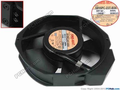 151483 NMB-MAT / Minebea 5915PC-23T-B30 Server - Round Fan D00, dia172x150x38mm, 0-wire, AC 230V 35W NMB-MAT / Minebea 5915PC-23T-B30 Server - Round Fan 
