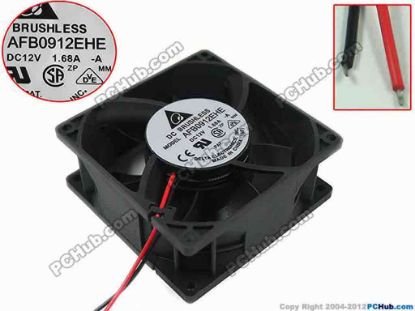 152011 Delta Electronics AFB0912EHE Server - Square Fan -A, sq92x92x38mm, 2-wire, DC 12V 1.68A Delta Electronics AFB0912EHE Server - Square Fan 