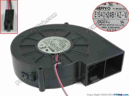 153389 Japan Servo E1540H24BYAZ-10 Server - Blower Fan , br150x150x40mm, 2-wire, DC 24V 1A Japan Servo E1540H24BYAZ-10 Server - Blower Fan 