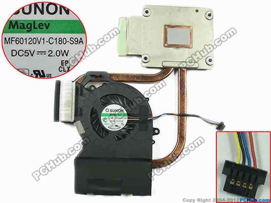 153717 SUNON MF60120V1-C180-S9A Cooling Fan  DC 5V 2.0A, Heatsink Fan SUNON MF60120V1-C180-S9A Cooling Fan  C