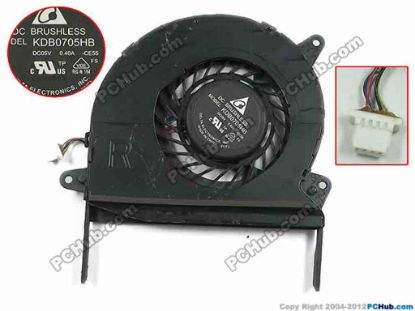 153826 Delta Electronics KDB0705HB Cooling Fan  CE55, DC 5V 0.40A Bare Fan Delta Electronics KDB0705HB Cooling Fan