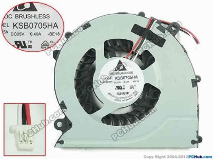 153911 Delta Electronics KSB0705HA Cooling Fan  BE18, DC 5V 0.40A Bare Fan Delta Electronics KSB0705HA Cooling Fan  