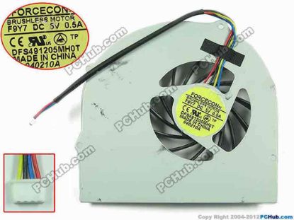 153969 Forcecon DFS491205MH0T Cooling Fan  F9Y7, DC 5V 0.50A Bare Fan Forcecon DFS491205MH0T Cooling Fan  