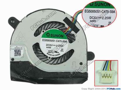 154082 SUNON EG50050S1-C470-S9A Cooling Fan  DC28000EAS05UO3, DC 5V 2.25W Bare Fan SUNON EG50050S1-C470-S9A Cooling Fan