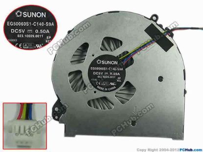 154093 SUNON EG50060S1-C140-S9A Cooling Fan  DC 5V 0.50A Bare Fan SUNON EG50060S1-C140-S9A Cooling Fan  