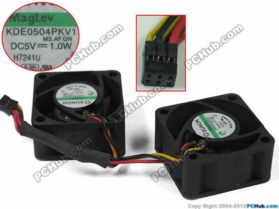 154176 SUNON KDE0504PKV1 Server - Square Fan DC 5V 1.0W, 40x40x20mm, KDE0504PKV1, MS.AF.GN SUNON KDE0504PKV1 Server - Square Fan 