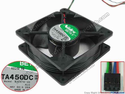 154445 Nidec B34578-35 Server - Square Fan  DC 48V 0.25A, 120x120x38mm Nidec B34578-35 Server - Square Fan
