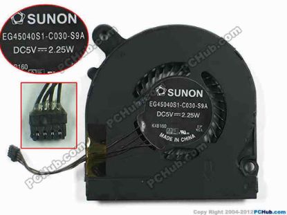 154768 SUNON EG45040S1-C030-S9A Cooling Fan  DC 5V 2.25W, Bare Fan, New SUNON EG45040S1-C030-S9A Cooling Fan  <span style="color: #ff0000;">Lenovo Yoga2 Pro13-ISE Pro13-IFI</span>