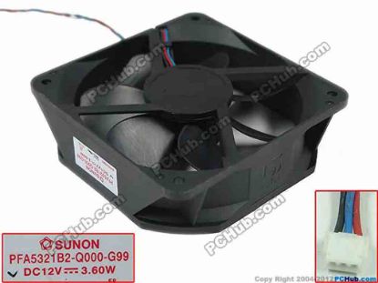 154902 SUNON PFA5321B2-Q000-G99 Server - Square Fan PFA5321B2-Q000-G99 SUNON PFA5321B2-Q000-G99 Server - Square Fan 
