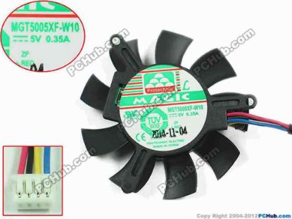 154952 Protechnic Magic MGT5005XF-W10 Server - Frameless / GPU Fan dia45x45x10, w150x4x4, 5V 0.35A Protechnic Magic MGT5005XF-W10 Server - Frameless / GPU Fan