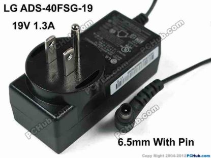 158175 LG ADS-40FSG-19 AC Adapter 13V-19V ADS-40FSG-19, 19025GPCU-1, US 3-Pin Plug LG ADS-40FSG-19 AC Adapter 13V-19V