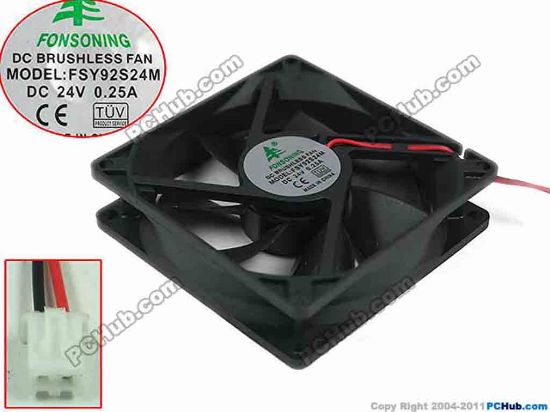 158201 Other Brands FSY92S24M Server - Square Fan sq90x90x25mm, 2-wire, DC 24V 0.25A Other Brands FSY92S24M Server - Square Fan 