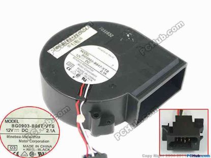 165368 NMB-MAT / Minebea BG0903-B047-VTS Server - Blower Fan 03, BF97x97x33, w30x3x4, 12V 2.1A NMB-MAT / Minebea BG0903-B047-VTS Server - Blower Fan 