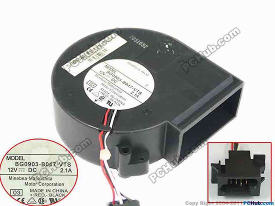165368 NMB-MAT / Minebea BG0903-B047-VTS Server - Blower Fan 03, BF97x97x33, w30x3x4, 12V 2.1A NMB-MAT / Minebea BG0903-B047-VTS Server - Blower Fan 