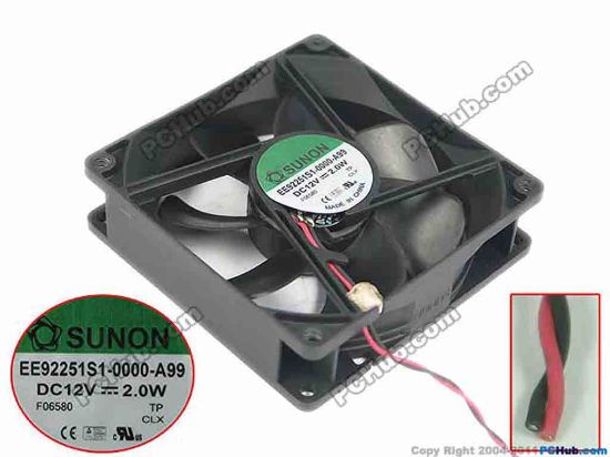 165895 SUNON EE92251S1-0000-A99 Server - Square Fan SF90x90x25, w2, 12V 2.0W SUNON EE92251S1-0000-A99 Server - Square Fan 