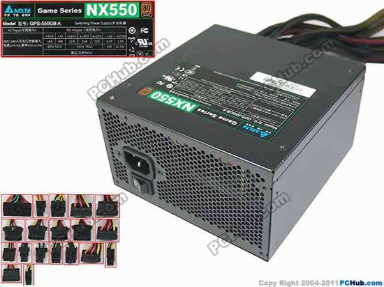 166806 Delta Electronics GPS-550GB Server - Power Supply 550W, GPS-550GB A, NX550, New Delta Electronics GPS-550GB Server - Power Supply