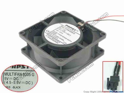 167708 ebm-papst MULTIFAN 8305 G Server - Square Fan MULTIFAN 8305 G, 150mm, 2-wire 2-pin connector ebm-papst MULTIFAN 8305 G Server - Square Fan