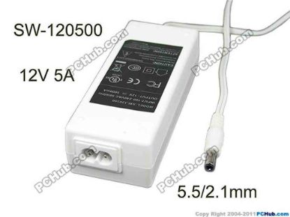 172824 Lenovo AC Adapter (Lenovo) AC Adapter 5V-12V SW-120500, 12V 5A, 5.5/2.1mm, 2P, New Lenovo AC Adapter (Lenovo) AC Adapter 5V-12V 