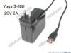 172825 Lenovo AC Adapter (Lenovo) AC Adapter- Laptop Yoga 3-808, 20V 2A, USB Tip, US 2P Plug, New Lenovo AC Adapter (Lenovo) AC Adapter- Laptop 