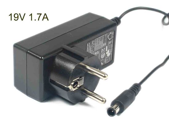 178843 LG ADS-40FSG-19 AC Adapter- Laptop 19V 1.7A, Barrel 6.5mm With Pin, EU 2-Pin Plug, Ne LG ADS-40FSG-19 AC Adapter- Laptop
