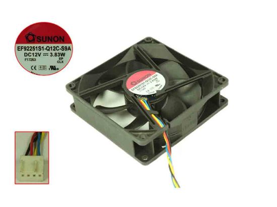 208954 SUNON EF92251S1-Q12C-S9A Server-Square Fan EF92251S1-Q12C-S9A SUNON EF92251S1-Q12C-S9A Server-Square Fan