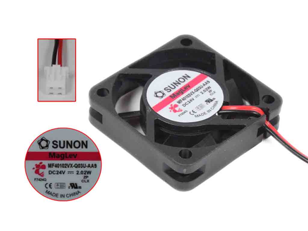 Ventola Di Raffreddamento MF40102VX-Q03U-AA9 40x40x10mm, DC24V 2.02W, Inverter, Connettore A 2 Pin, Per Elettronica E Apparecchiature Industriali