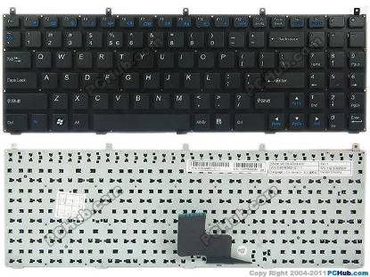 Picture of Clevo P150HM Keyboard US, 15", Black, New P/N:6-80-M9801-011-1, MP-08J46U4-430, S/N:1127039950M