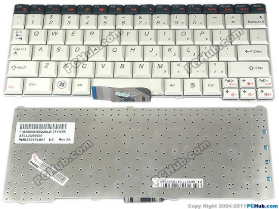 Picture of Lenovo IdeaPad U150 Keyboard US, 15", Silver, New