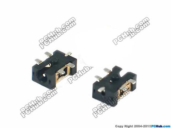 Picture of UPH Jack & Plug Jack- DC Mini 2.5x0.5mm, Size=7.7x5x3.3mm