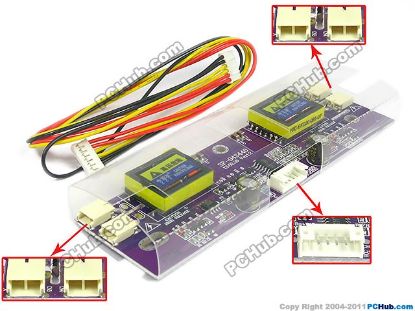 Picture of PCH Inverter 4-Lamp Type LCD Monitor /TV Inverter (Universal Use) 4-Lamp, 6-Pin, SF-04S440, 130x38mm, For 15"-19"  D